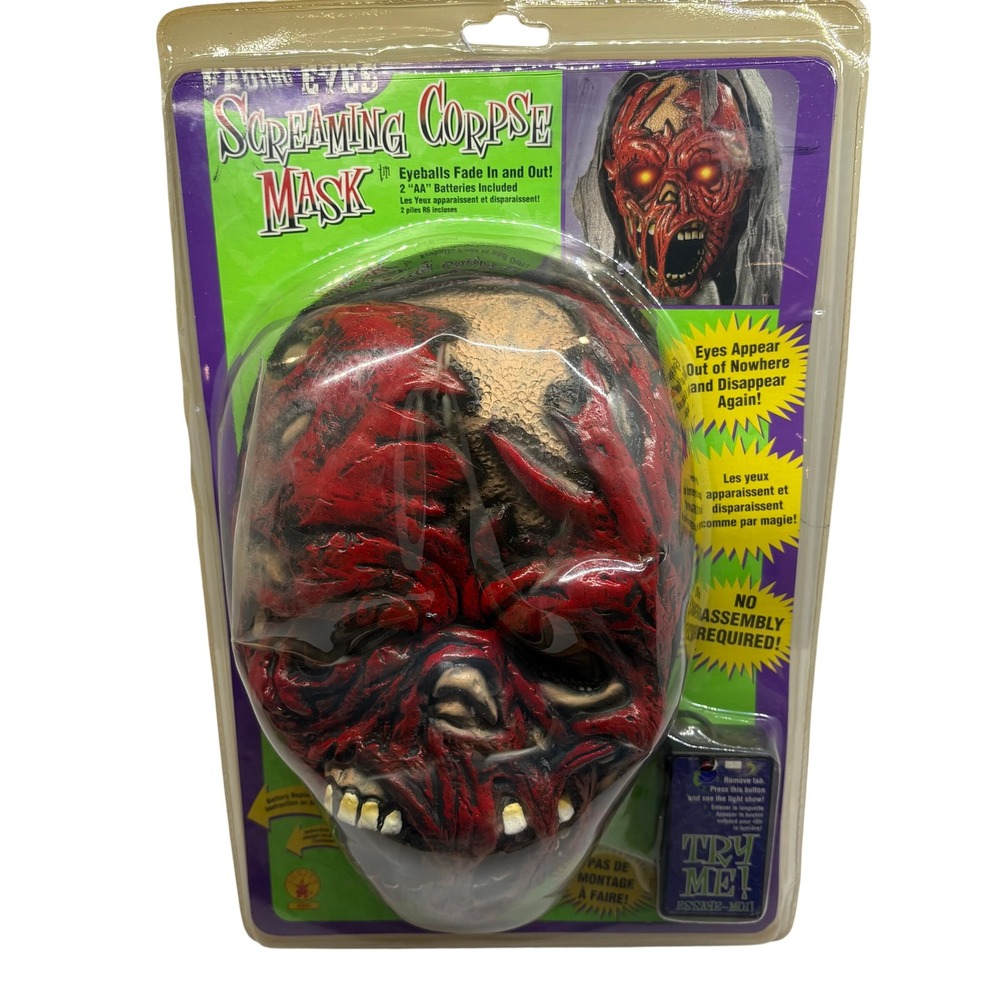 NIB Vintage 90s Rubies Screaming Corpse Mask Halloween